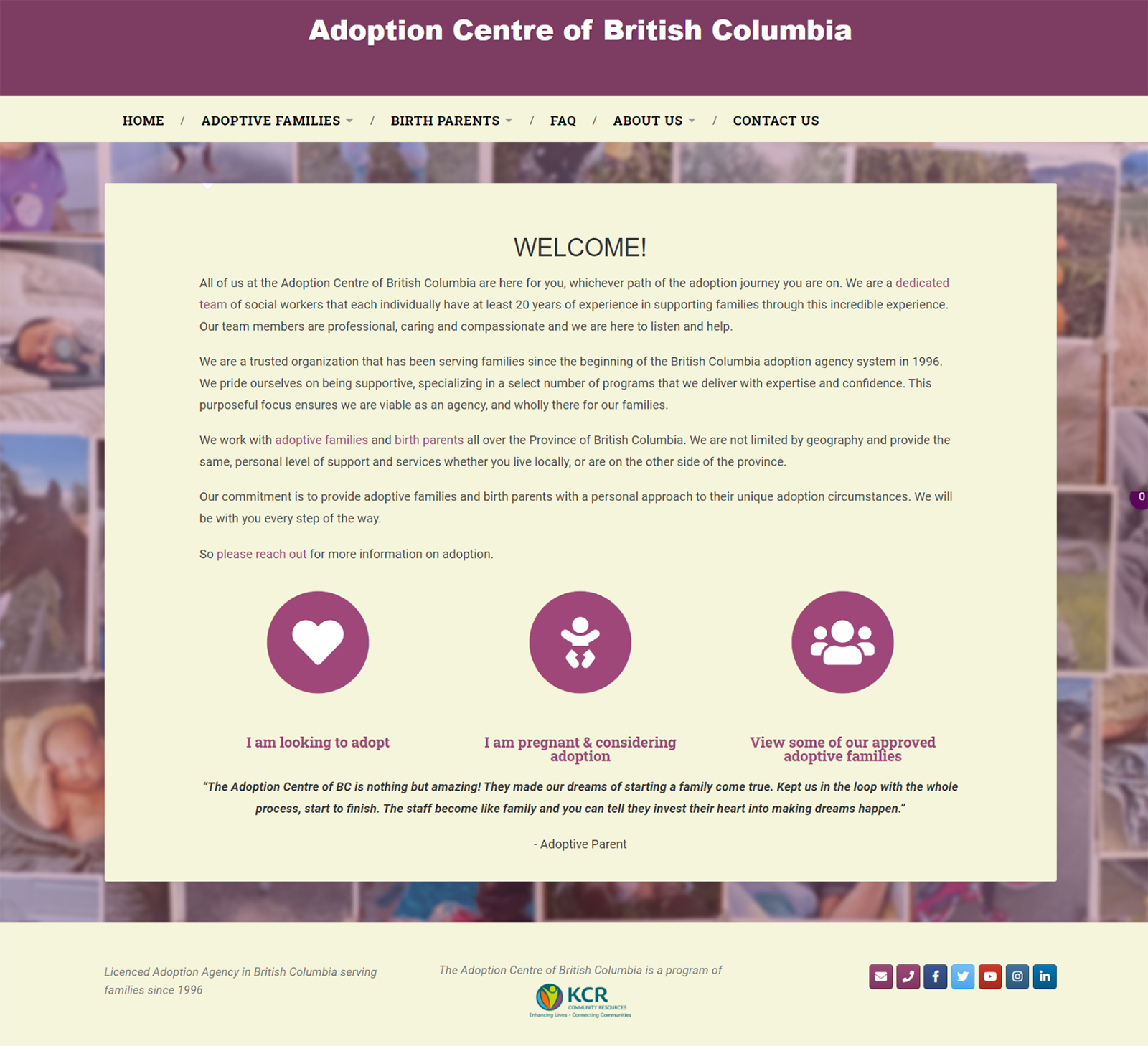 Adoption Centre of British Columbia - website